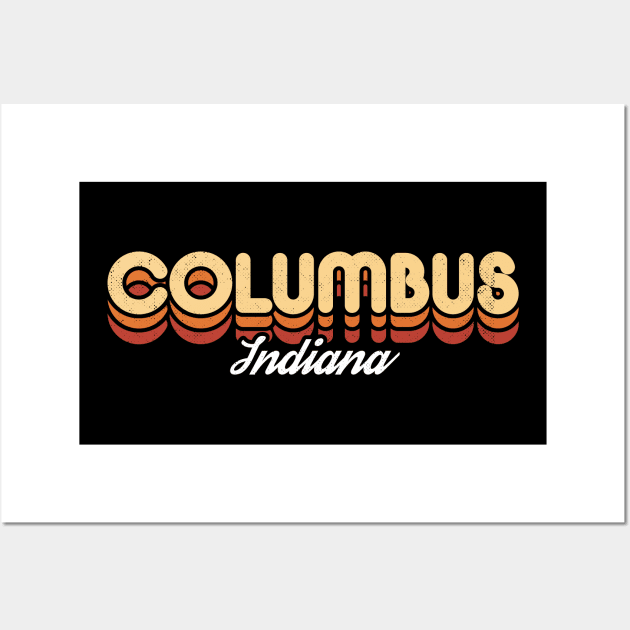 Retro Columbus Indiana Wall Art by rojakdesigns